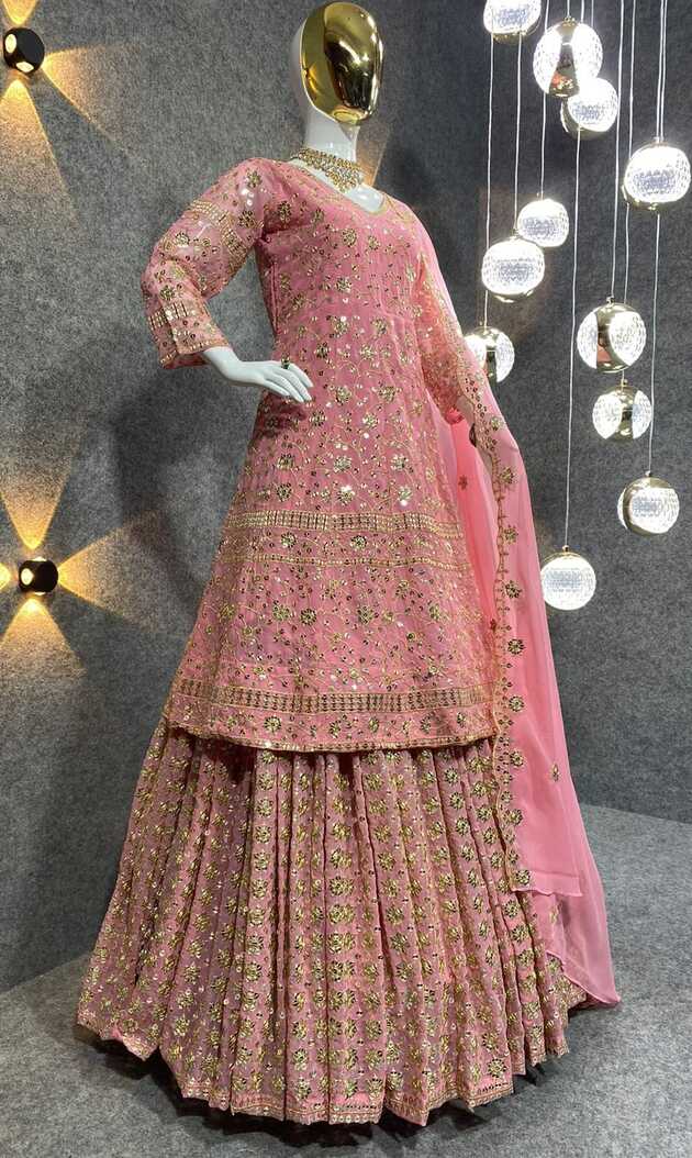 Party Wear Pink Fancy Wedding Dress, Size: XL at Rs 1680/piece in ...