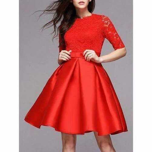 Party Wear Red Ladies One Piece Dress at Rs 550/piece in Surat ...