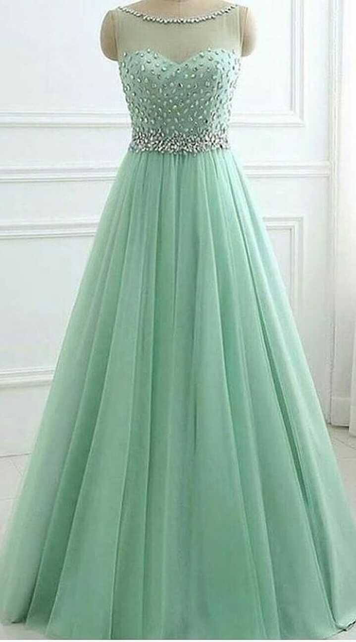 Pastel Green Net High Netted Gown for Festival