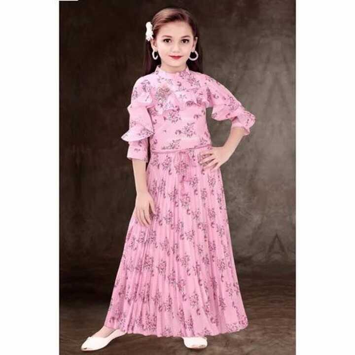 Pink Baby Girls Chiffon Dress, Size: Medium at Rs 480/piece in ...