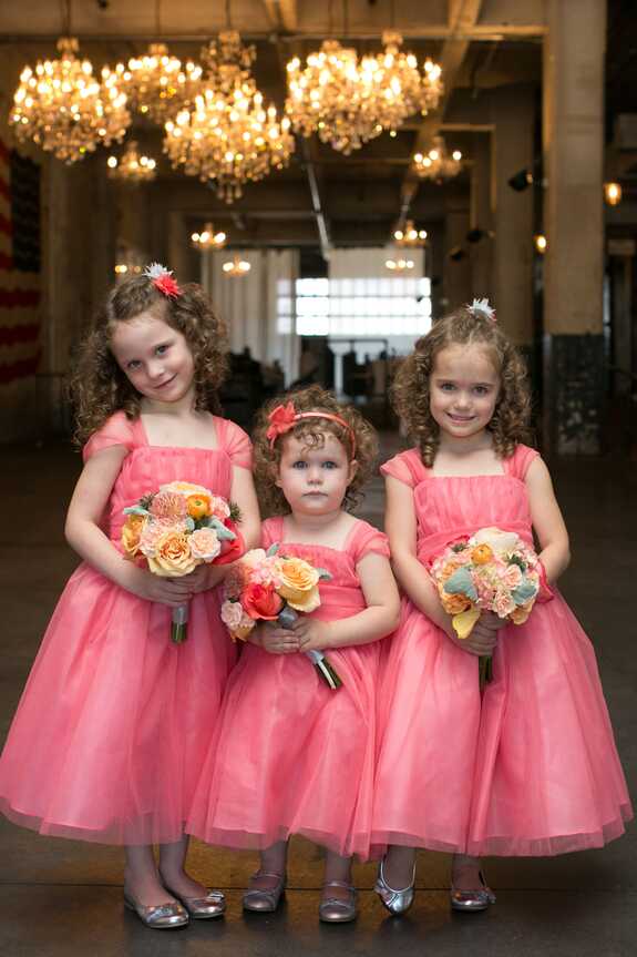 Pink Coral Flower Girl Dresses