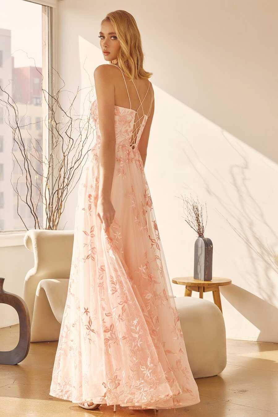 Pink Floral Prom Dress — Danielly&#39;s Boutique