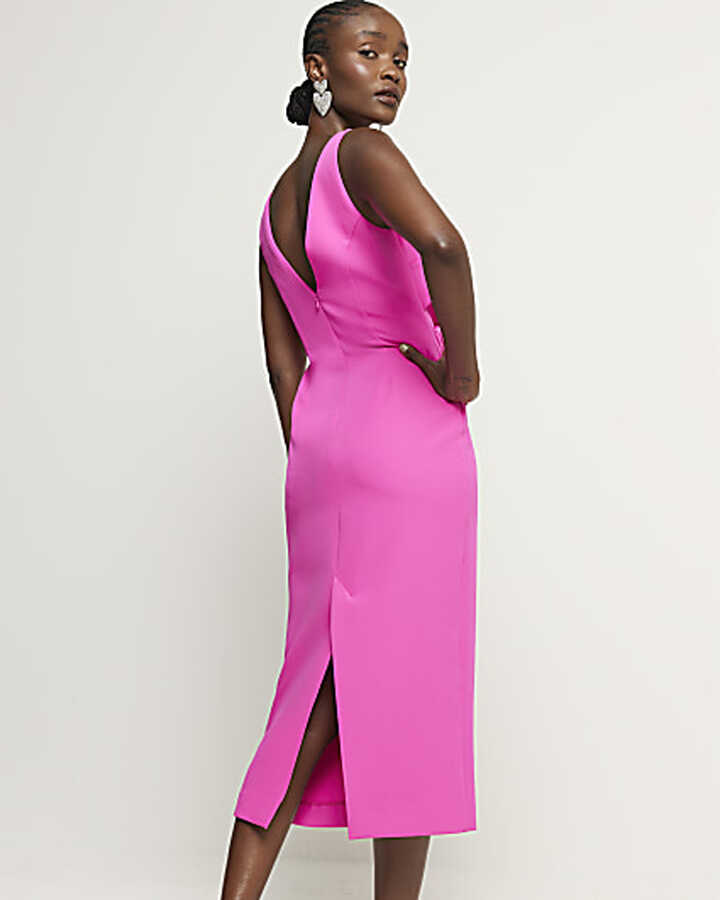 Pink Midi Dresses | River Island