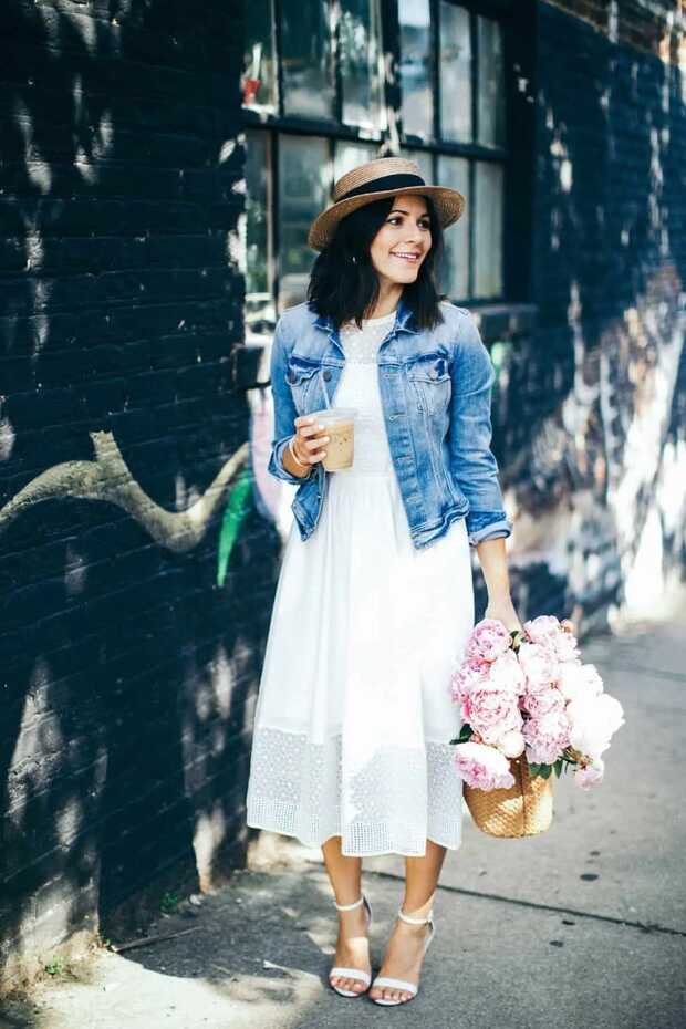 Pink Peonies And A Classic White Summer Dress - My Style Vita