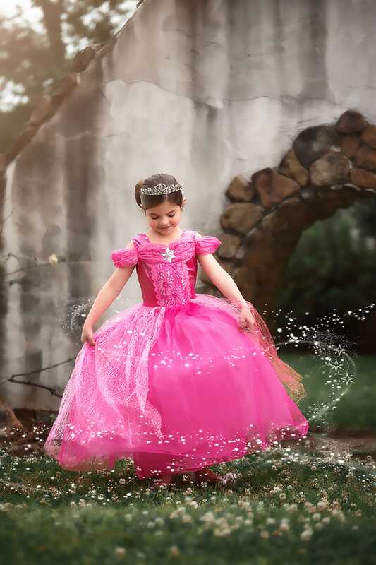 Pink Princess Dress Costume For Toddler Girls