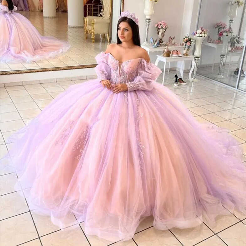 Pink Sweet 15 16 Quinceanera Dresses Princess Ball Gown Prom Party ...