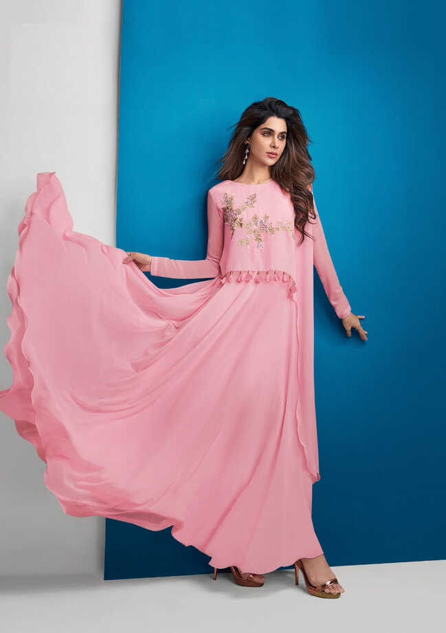 Pink color trendy designer gown at best price – Joshindia