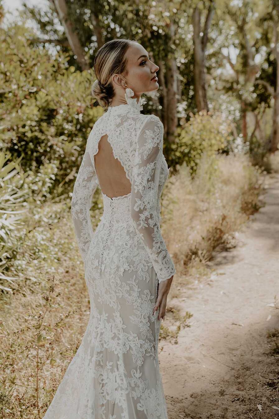 Piper Long Sleeve Lace Wedding Dress | Dreamers and Lovers