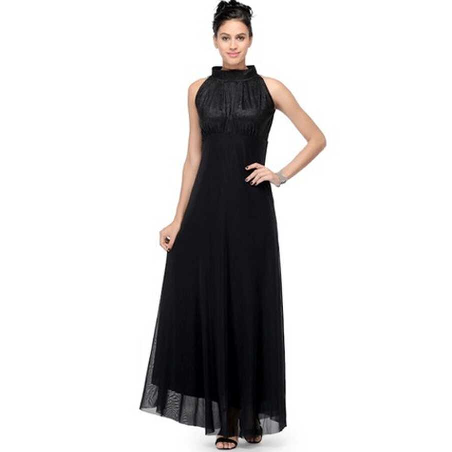 Plain Chiffon western long dress, Size : M, XL, XXL at Rs 695 ...