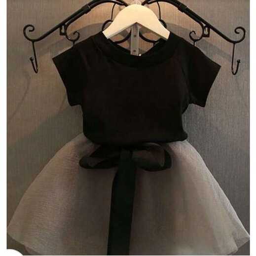 Plain Western Wear Baby Girl Designer Skirt Top, Packaging Type ...