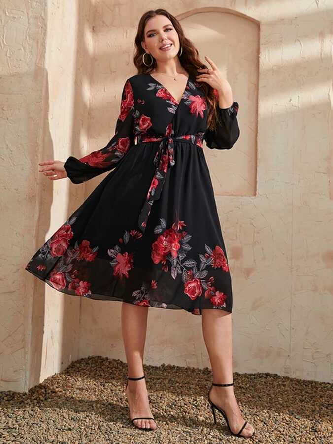 Plus Size Casual Summer Dresses Sleeves | Plus Size Long Sleeve ...