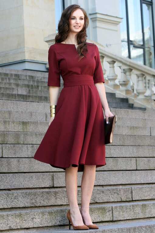 Plus Size Dress, Cocktail Dress, Womens Dress, Red Dress, Burgundy ...