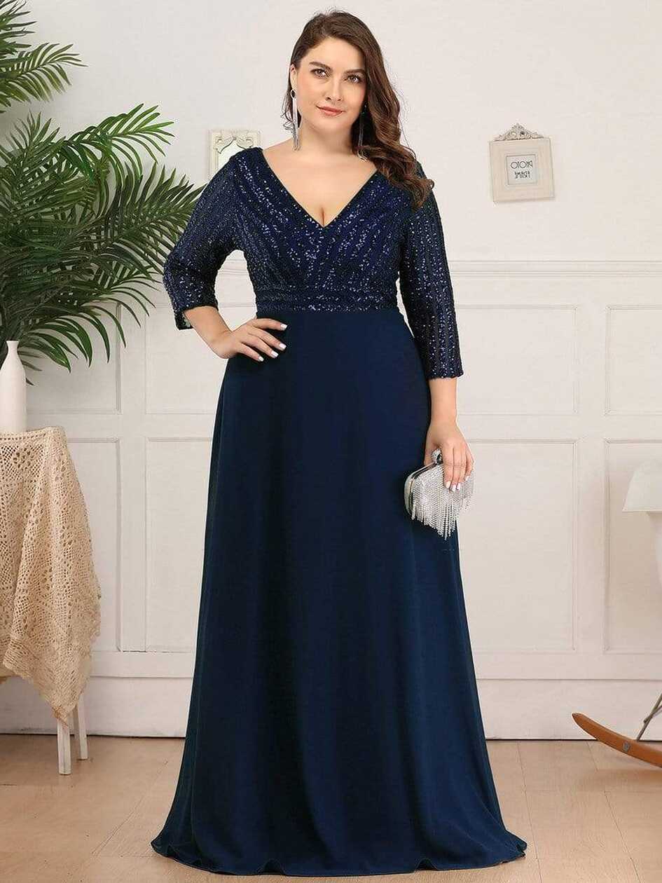 Plus Size Long Sleeve Formal Dresses - Ever-Pretty US