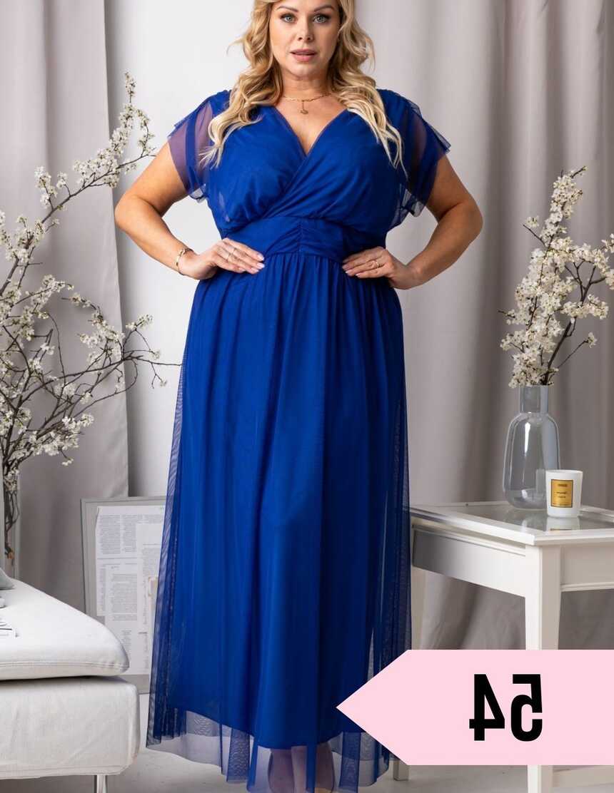 Plus Size Maxi Dress Elegant Plissettato with V-neck - MANUELA ...