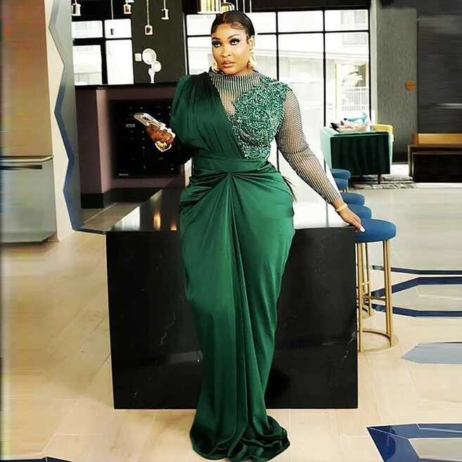 Plus Size Special Occasion Dresses Women | Dark Green Long Sleeve ...