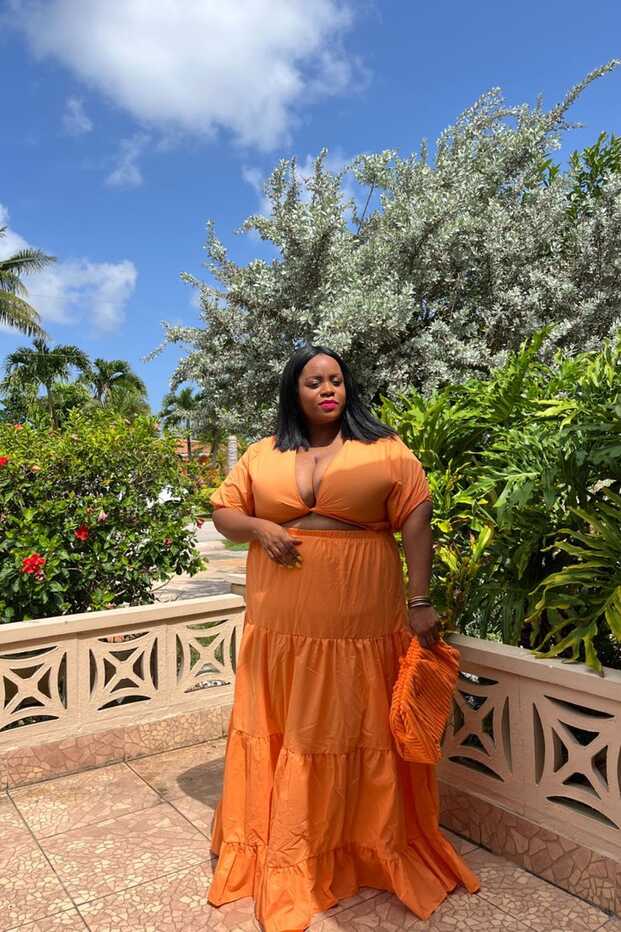 Plus Size Vacation Outfit Maxi Dress