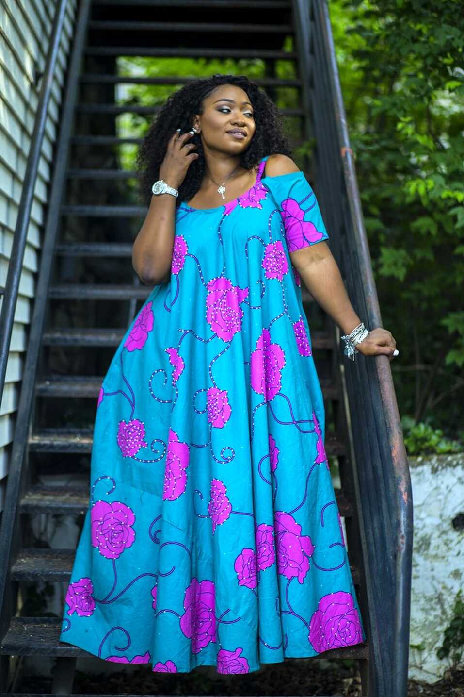 Plus size DIY fashion. Ankara styles. Flared maxi dress | African ...