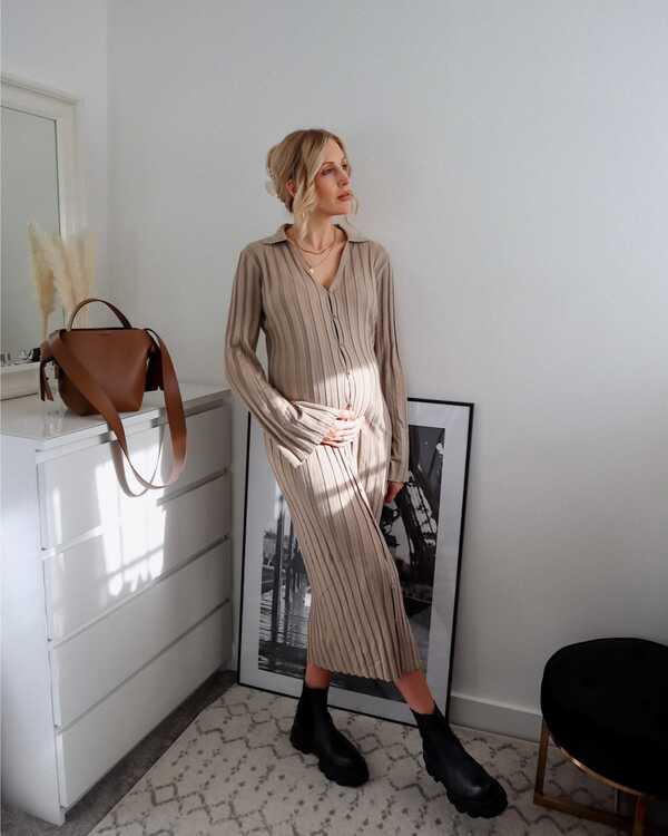 Polo Top Rib Knit Dress — Styling By Charlotte