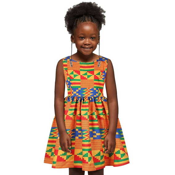 Polyester Dress Girls Age 8 Toddler Kids Baby Girls African ...