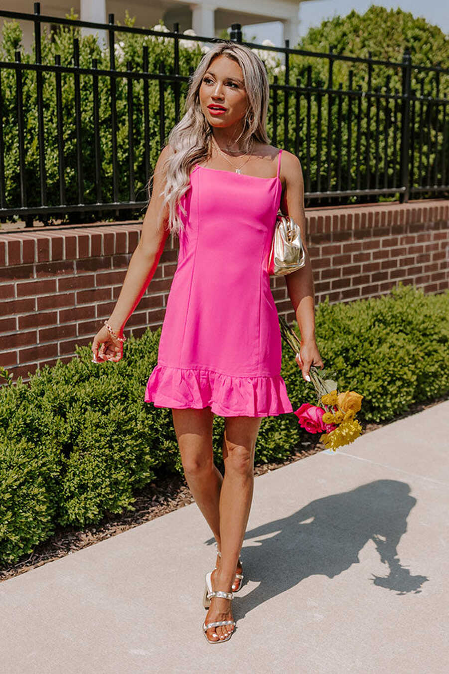 Practice Makes Pretty Dress In Hot Pink – Impressions Online Boutique