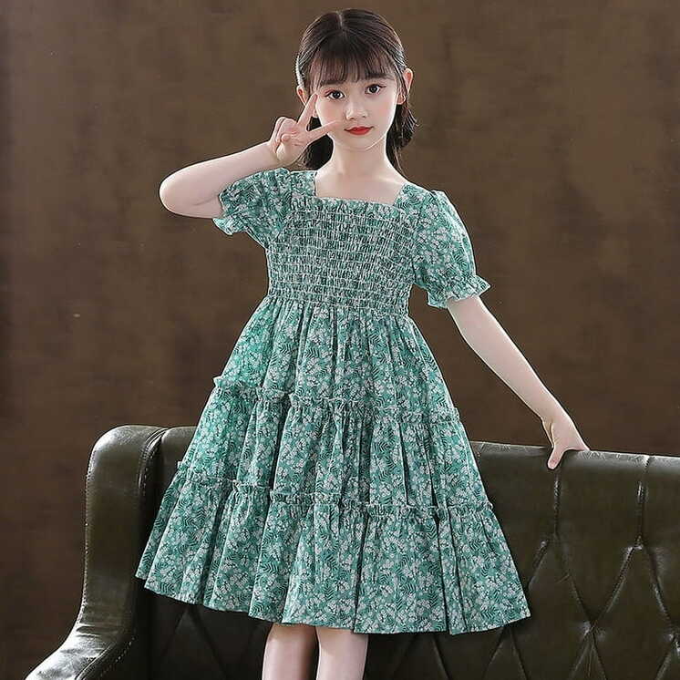 Preteen Girl Dress Big Children Kids Clothing Floral Print 6-12 ...