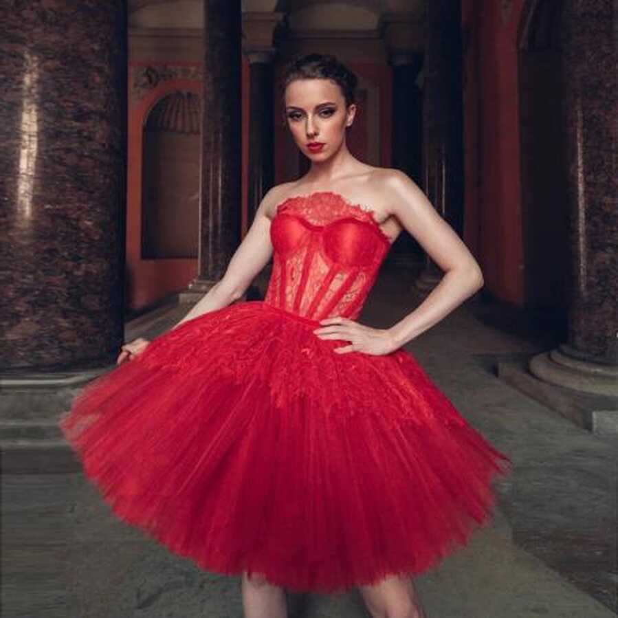 Pretty Women Red Ball Gown Short Party Dresses Puffy Tulle And ...