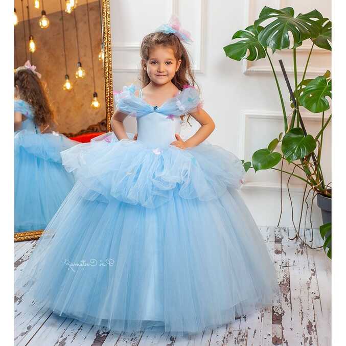 Princess Cinderella Costume, Girl Party Dress, Halloween Costume