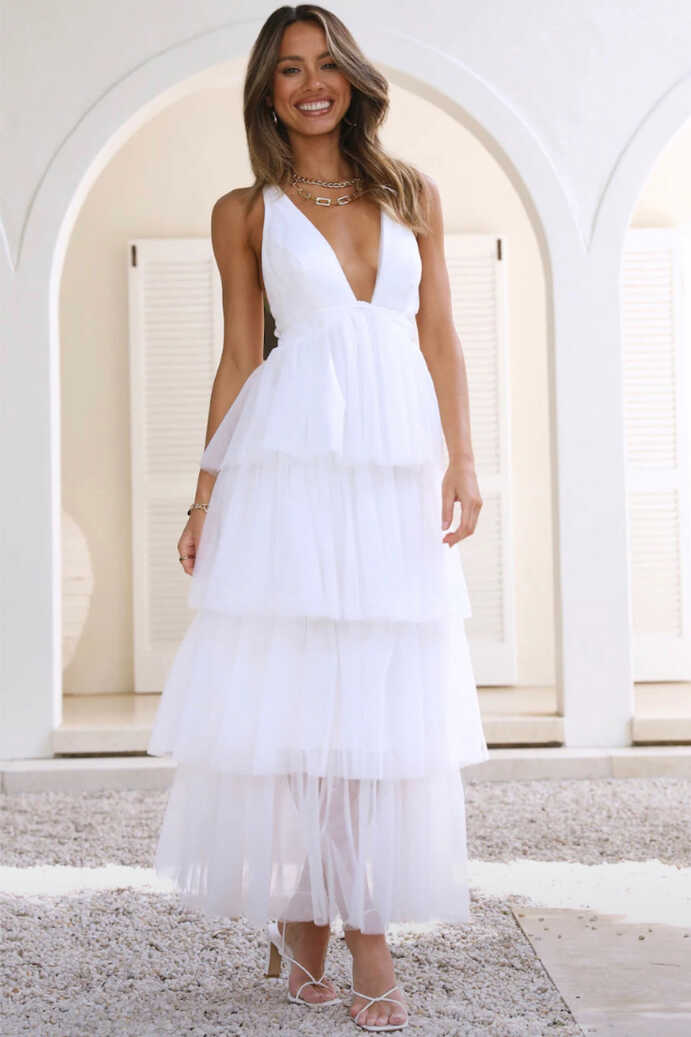 Princess Dreaming Maxi Dress White curated on LTK