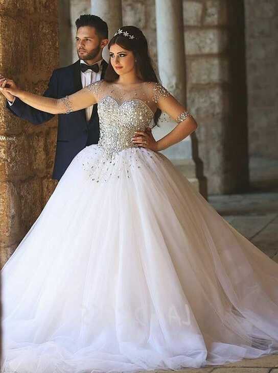 Princess Wedding Gown,Sparkly Bridal Gown,Wedding Gown with ...