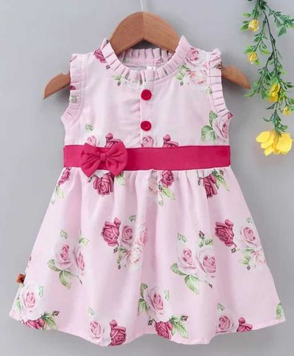 Printed Baby Girl Frocks, Cotton at Rs 199 in Surat | ID: 26505937433