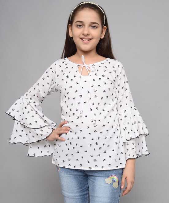 Priyal Designer Girls Casual Crepe Full Sleeve Top Price in India ...