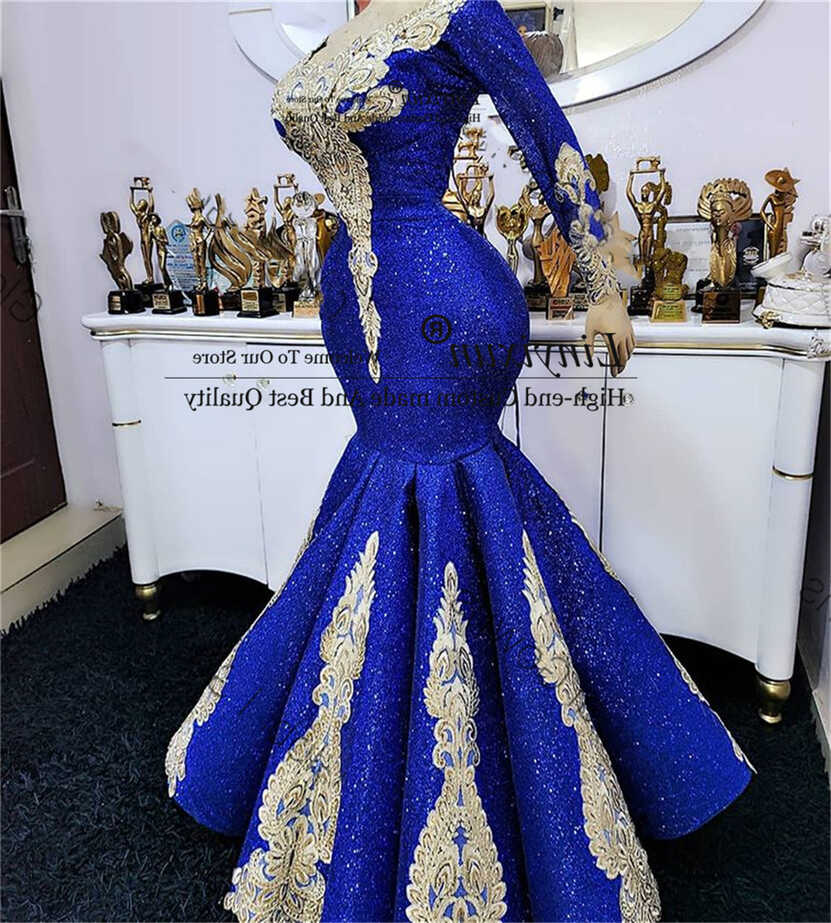 Prom Dresses | Train Robe | Party Gown - Royal Blue Mermaid Prom ...