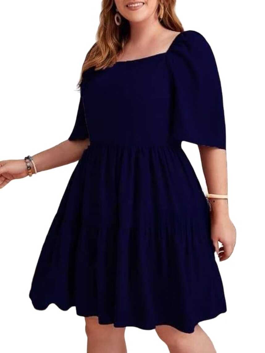 Puff Sleeve Layered Simple Frock For Girl/Short Frock For Girl ...