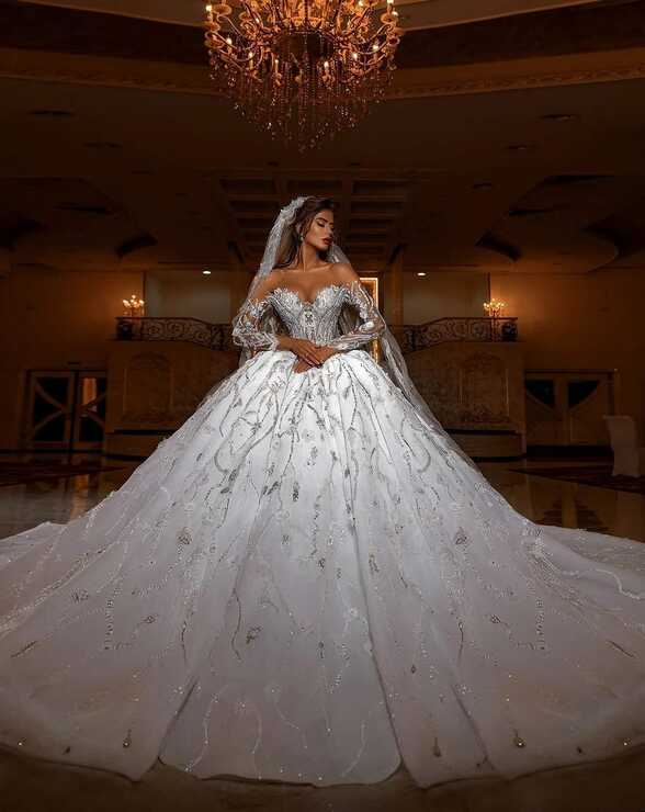 Puffy Wedding Ball Gown White – D&amp;D Clothing