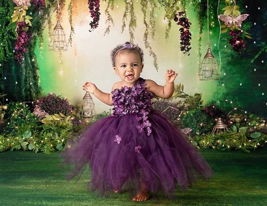 Purple Birthday Tutu Dress for Girls Princess Flower Girl Wedding ...