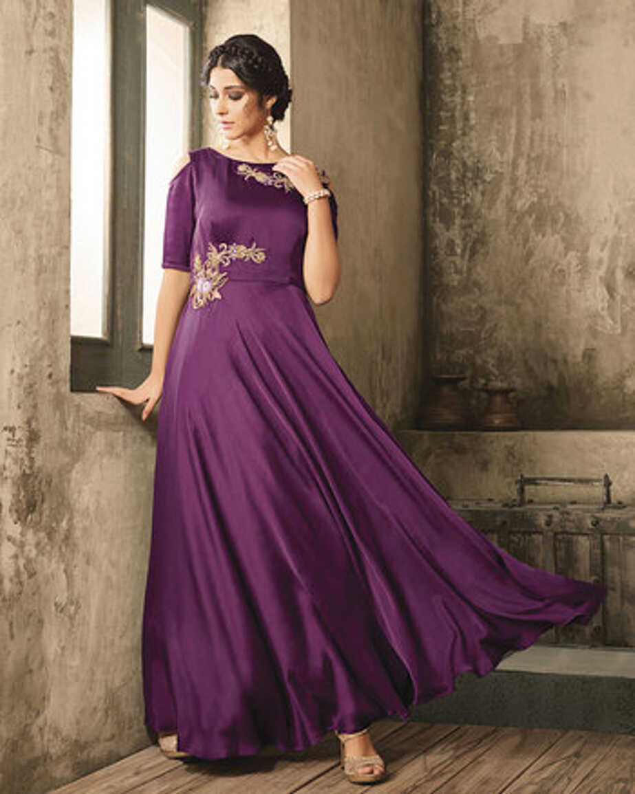 Purple Color Dress (D1027) - Palkhi Inc