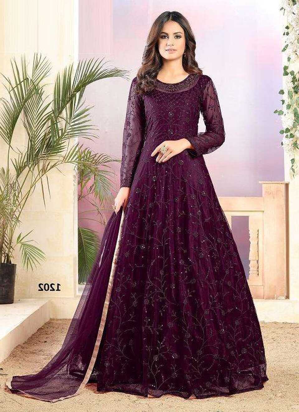 Purple Color Hit Original Pakistani Style Festive Party Wear Long ...