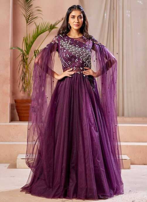 Purple Gypsy Anandam New Designer Party Wear Exclusive Net Gown ...