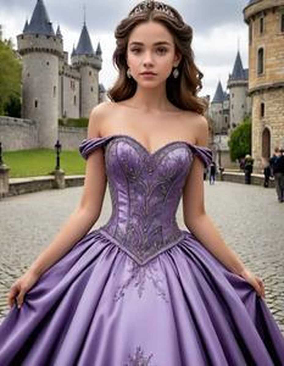 Purple Princess Gown Face Swap ID:1901657