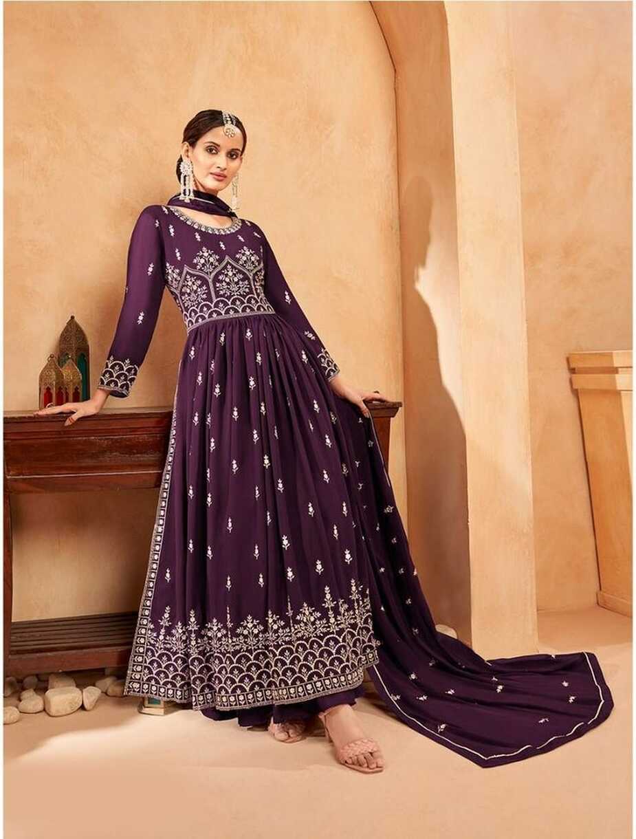 Purple Trendy Naira Cut Suit with Plaza