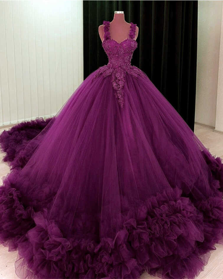 Purple Wedding Dress Sweetheart Ball Gown – Lisposa