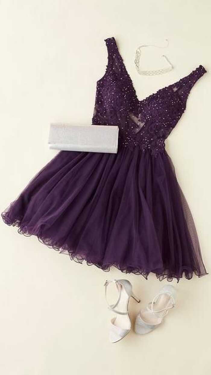 Purple homecoming dress cg1985