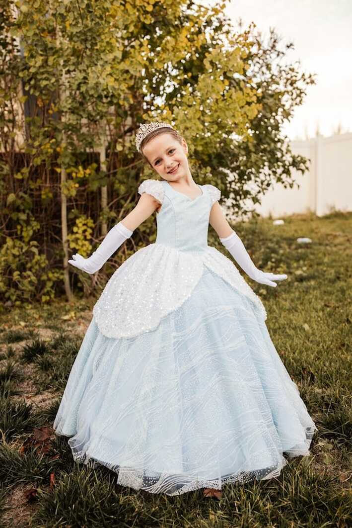 READY TO SHIP Cinderella Blue Sparkle Dress Lace Ballgown Costume ...