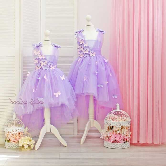 READY TO SHIP Purple Flower Girl Dress First Birthday Dress Lilac ...