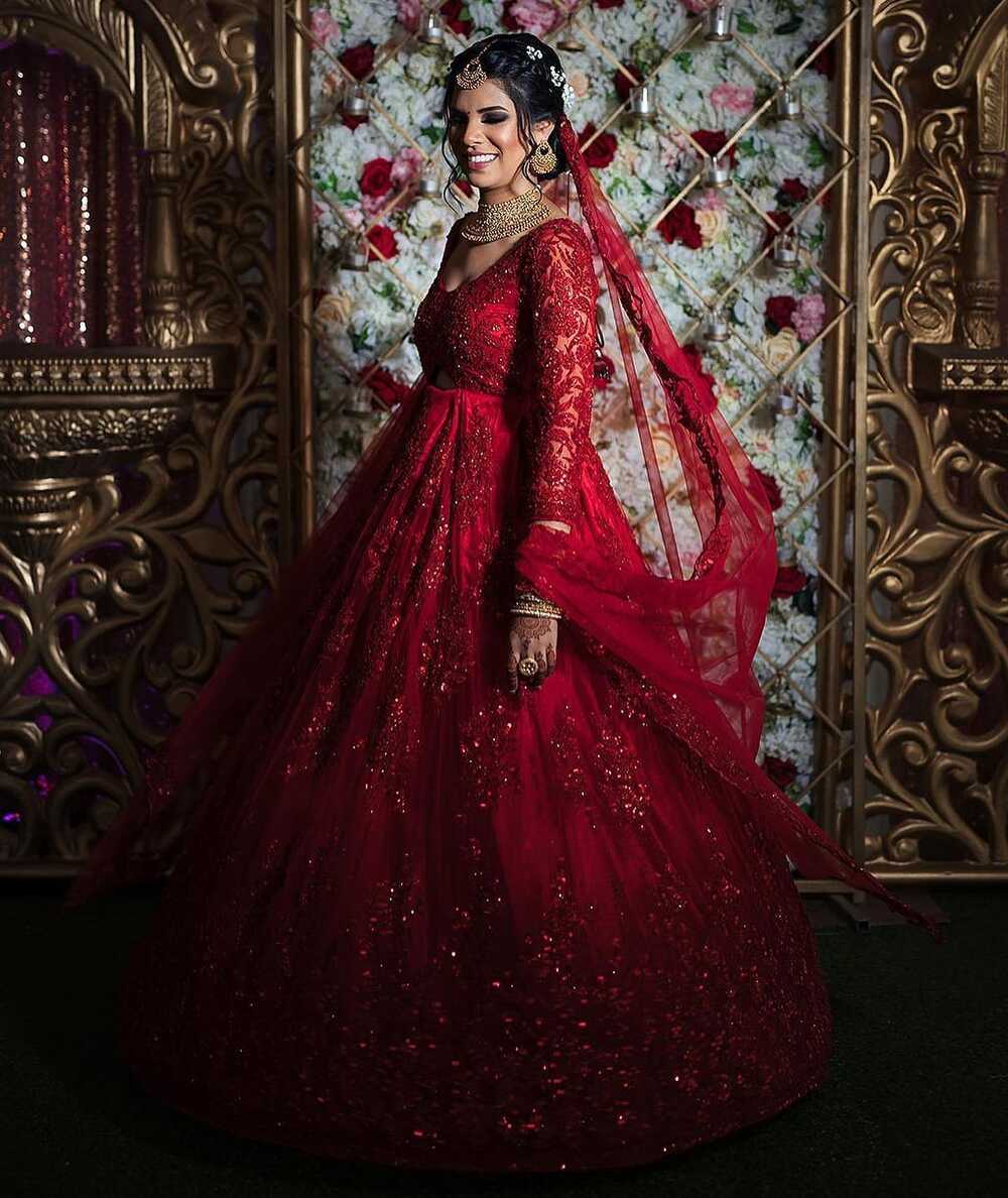 RED BRIDAL GOWN – Ricco India