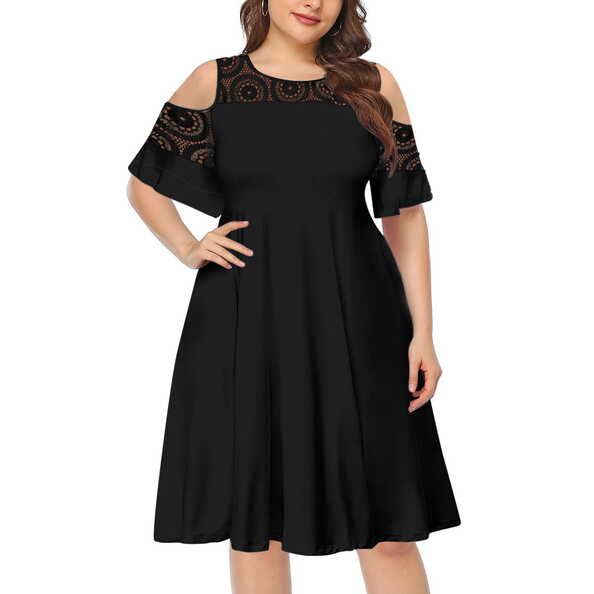 RYRJJ Plus Size Dresses for Women Lace Off The Shoulder Cocktail ...