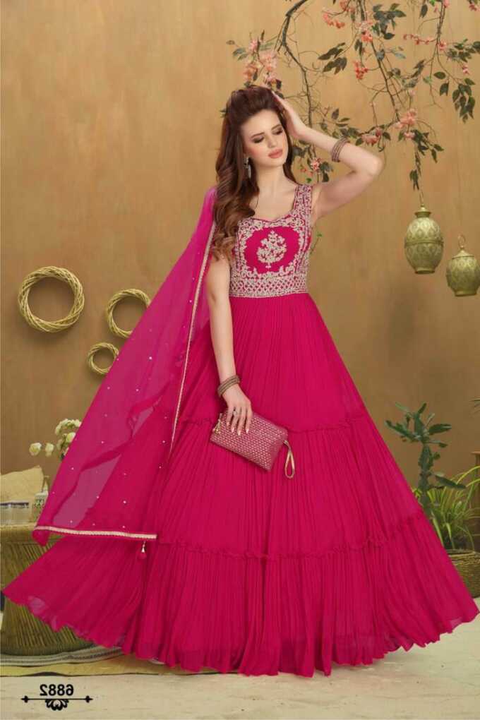 Rani Color Party wear Designer Gown :: ANOKHI FASHION