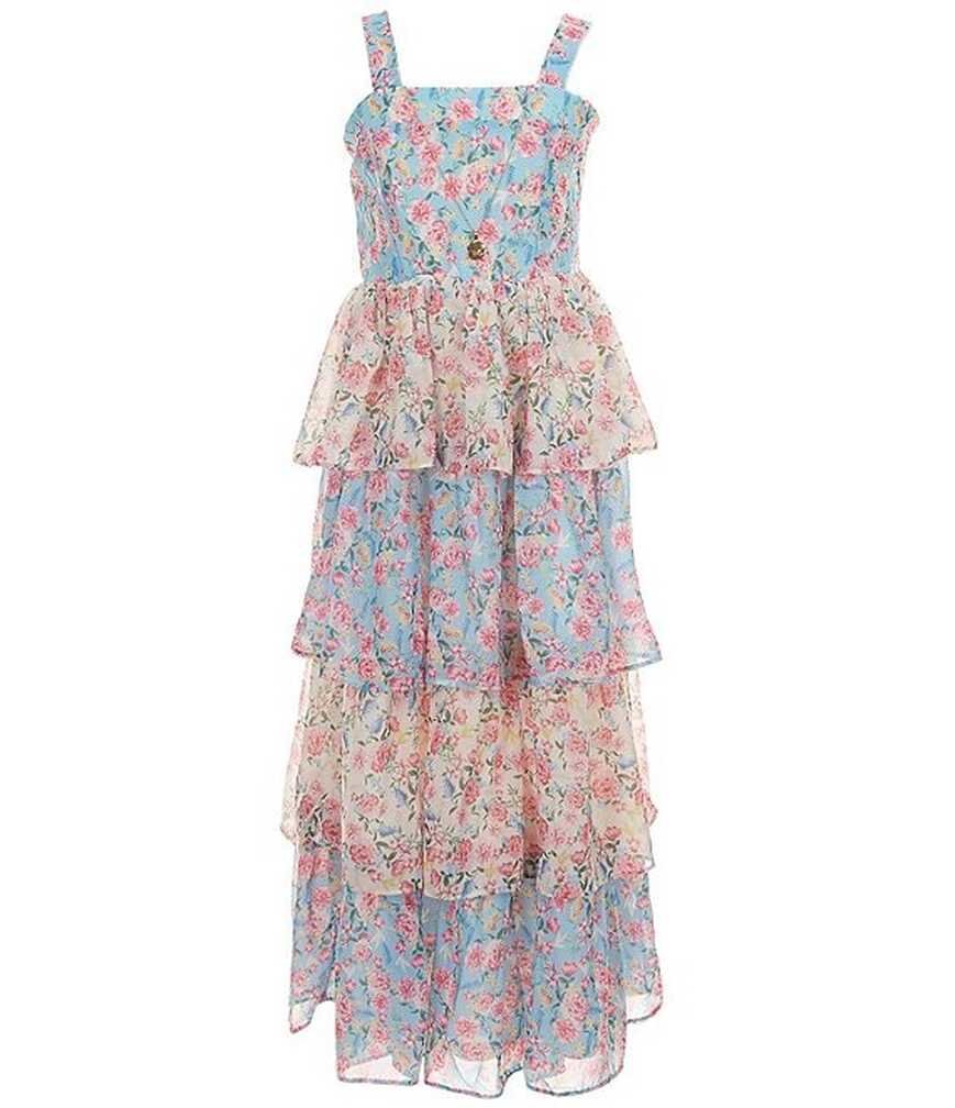 Rare Editions Big Girls 7-16 Sleeveless Mixed-Floral-Printed ...