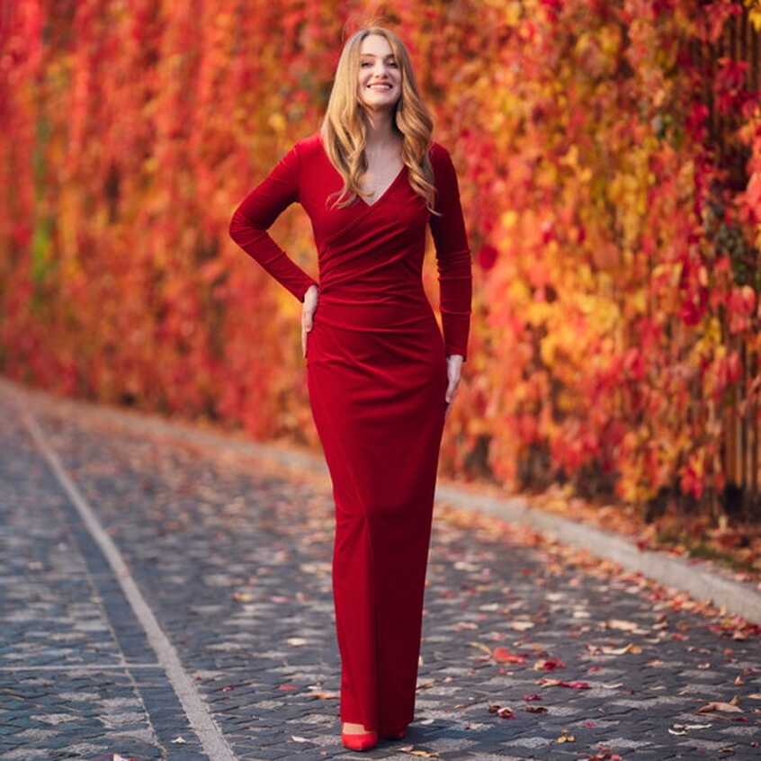 Red Burgundy Long Wrap Velvet Bodycon Dress, Bridesmaid Velvet ...