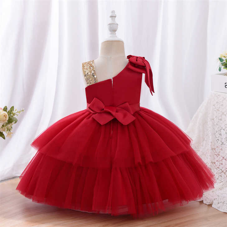 Red Color Net Party Wear Kids Baby Frock – babyproud.in